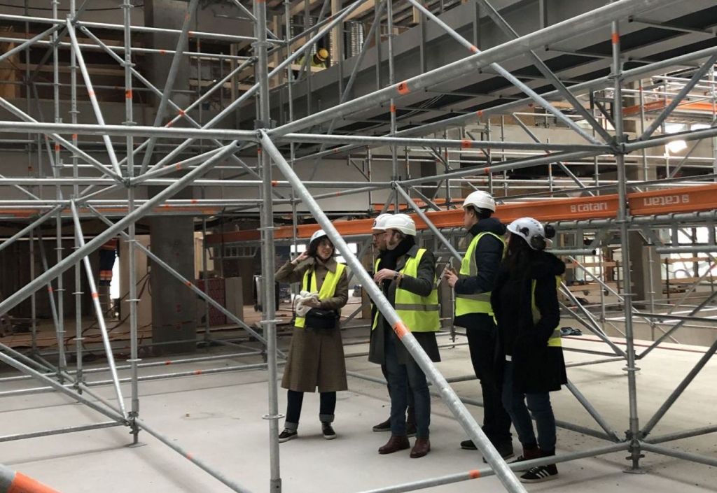 People studying the site